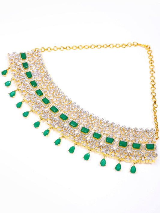 Diamondesque Zirc Choker Set - Noor Zaara