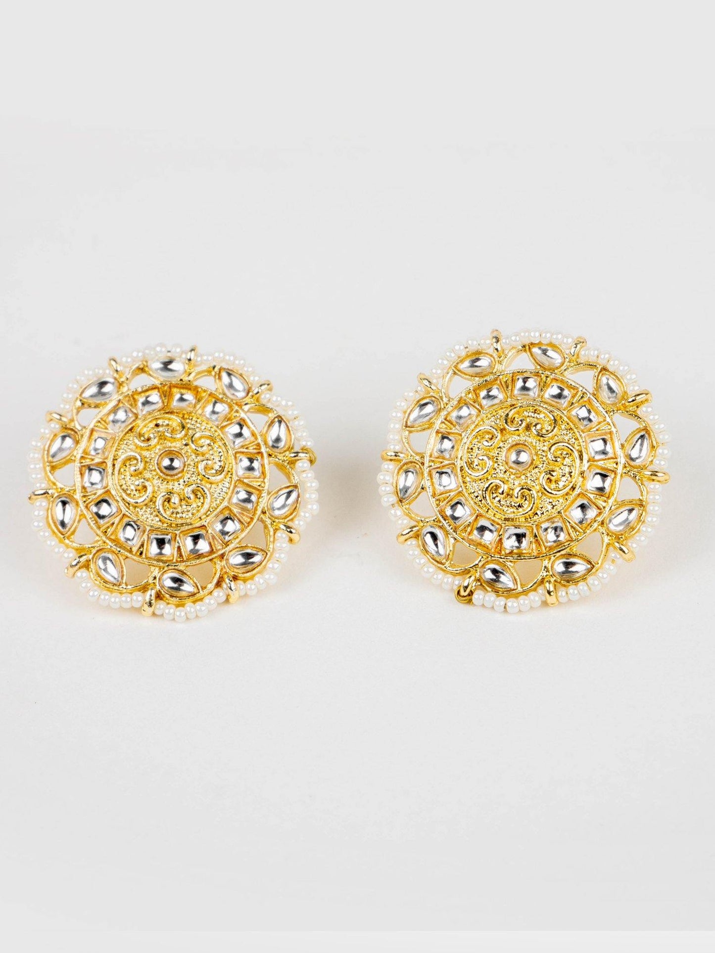 Golden Choker & Round Earrings with Teeka - Noor Zaara