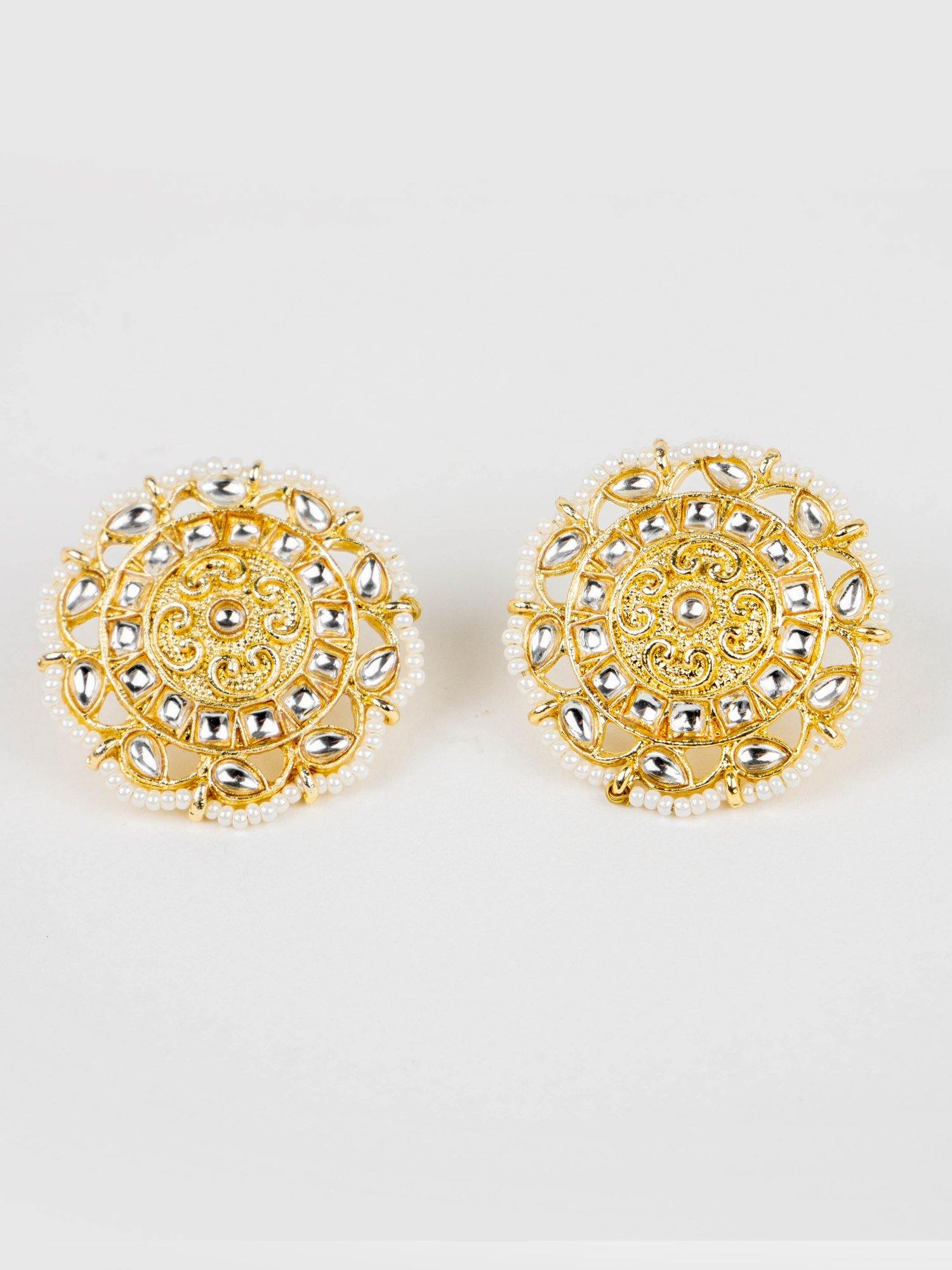 Golden Choker & Round Earrings with Teeka - Noor Zaara