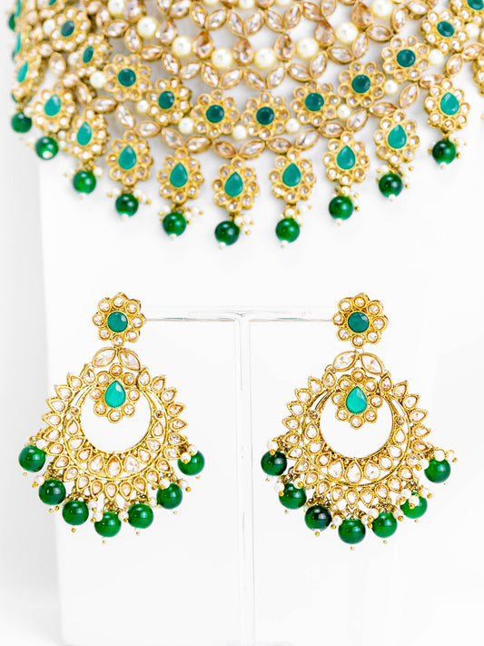 Green Pearl Necklace Set
