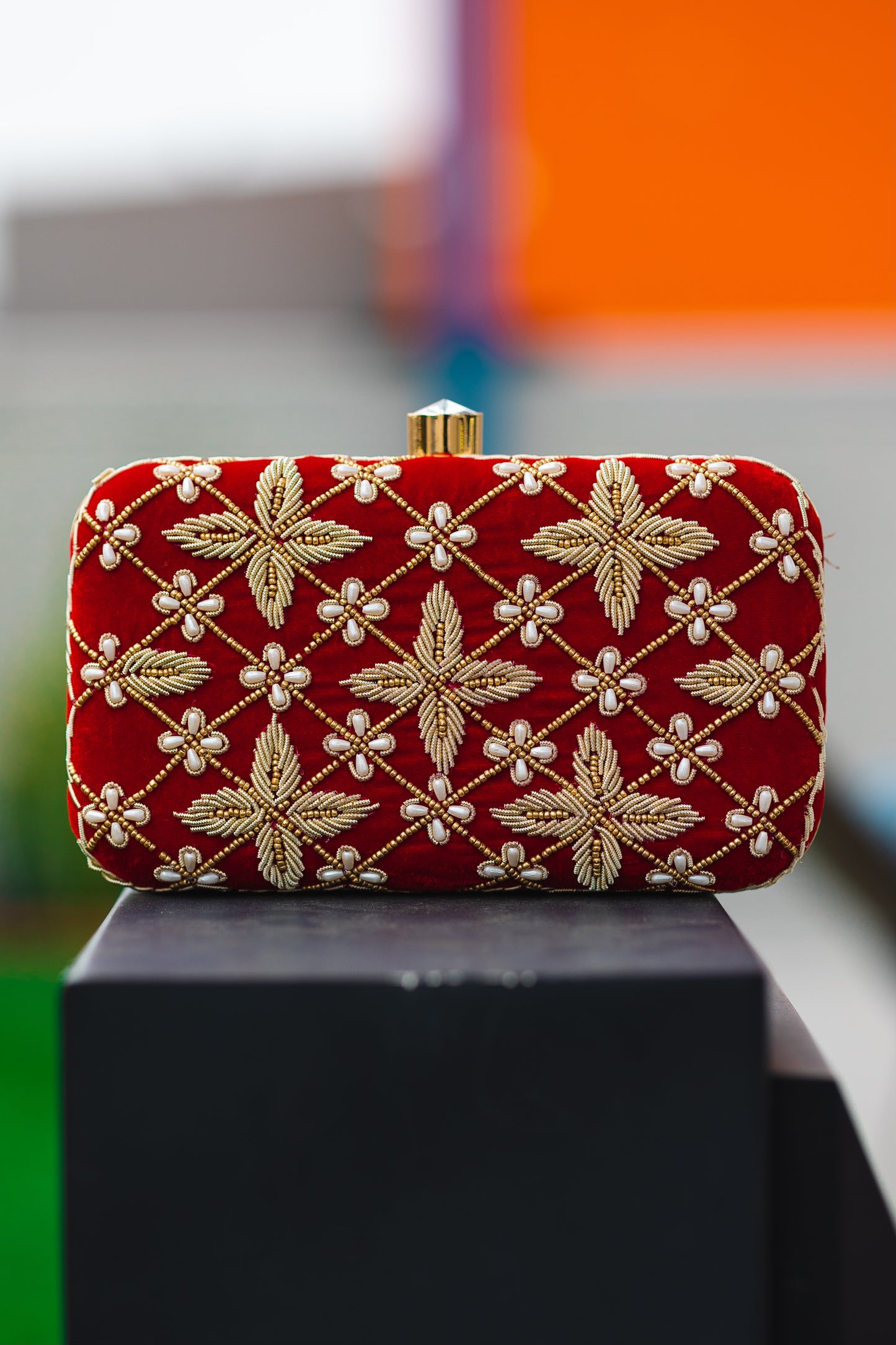 TriBeCa Clutch- Red