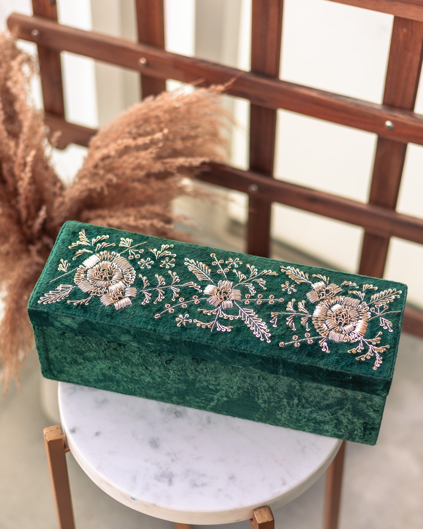 Emerald Dream Velvet Bangle Box