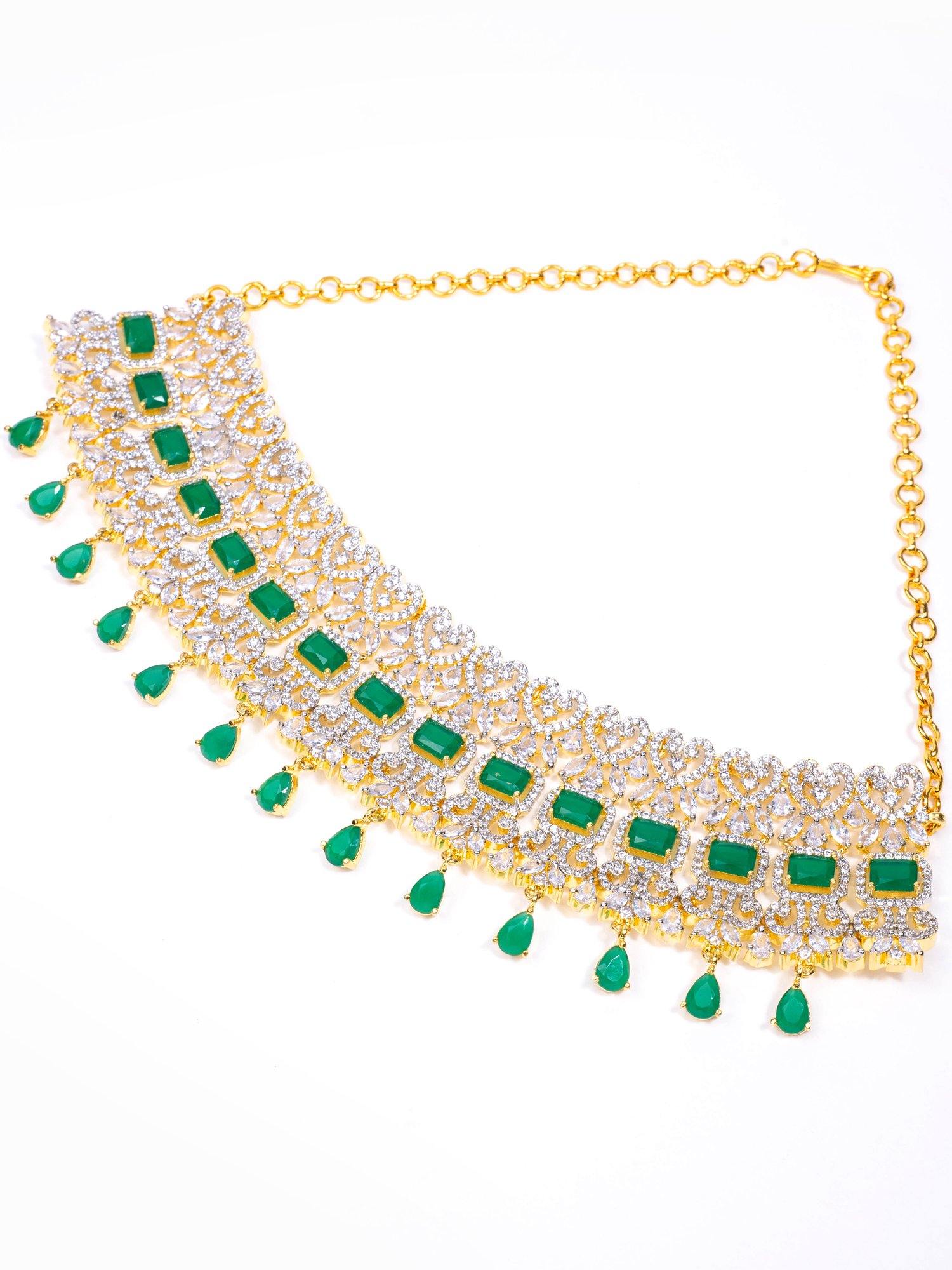 Diamondesque Zirc Choker Set - Noor Zaara