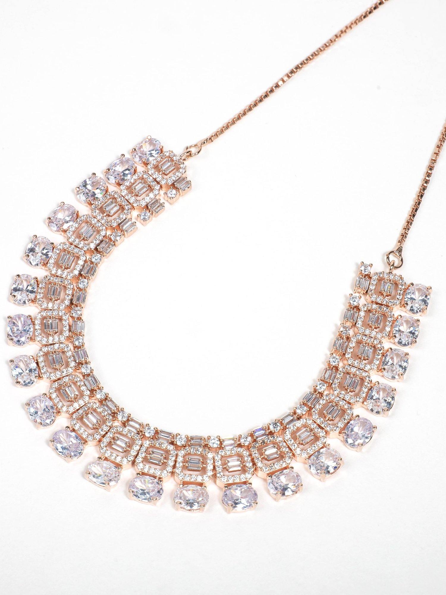 Rose Gold Minimalistic Necklace - Noor Zaara