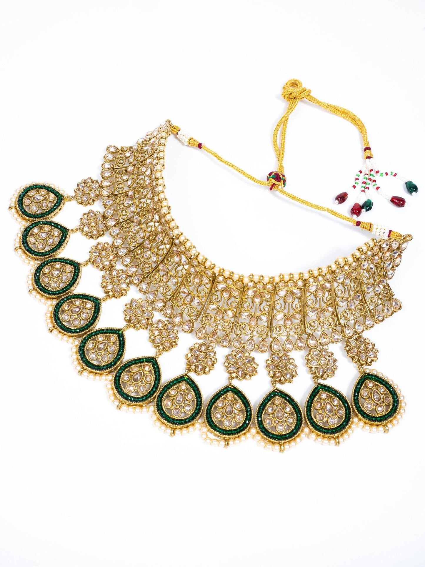 Heer Latkan Green Necklace Set - Noor Zaara