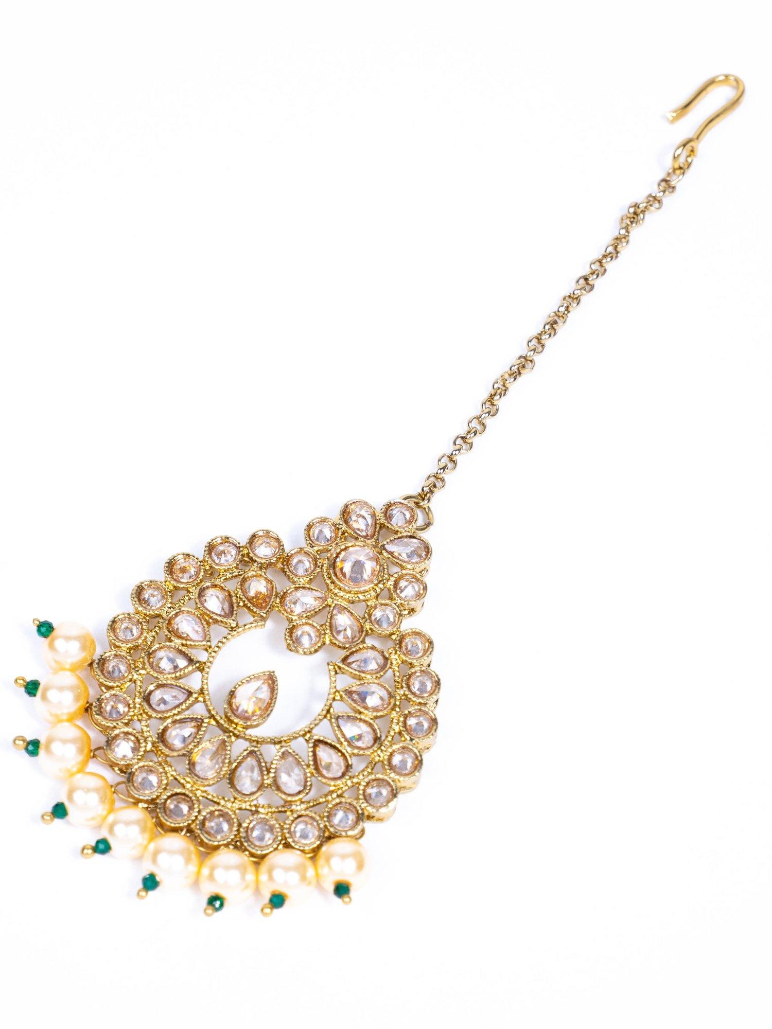 Heer Latkan Green Necklace Set - Noor Zaara