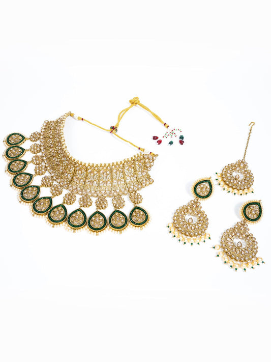 Heer Latkan Green Necklace Set - Noor Zaara