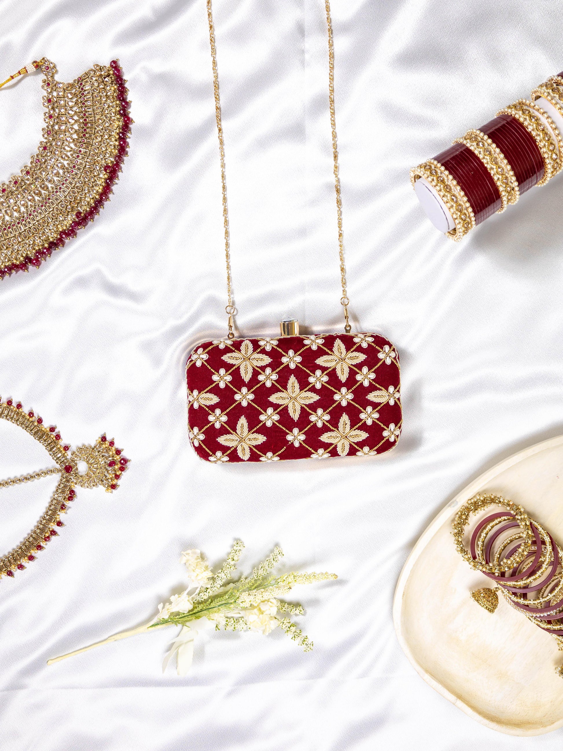 TriBeCa Red Clutch - Noor Zaara