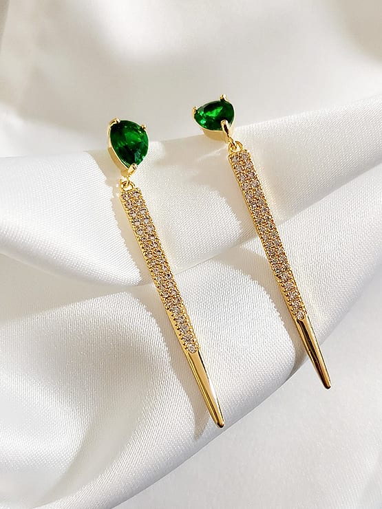 Emerald Cubic Zirconia Earring