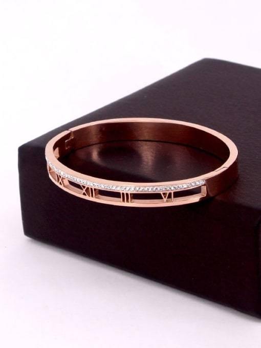 Rose Gold Roman Bangle - Noor Zaara