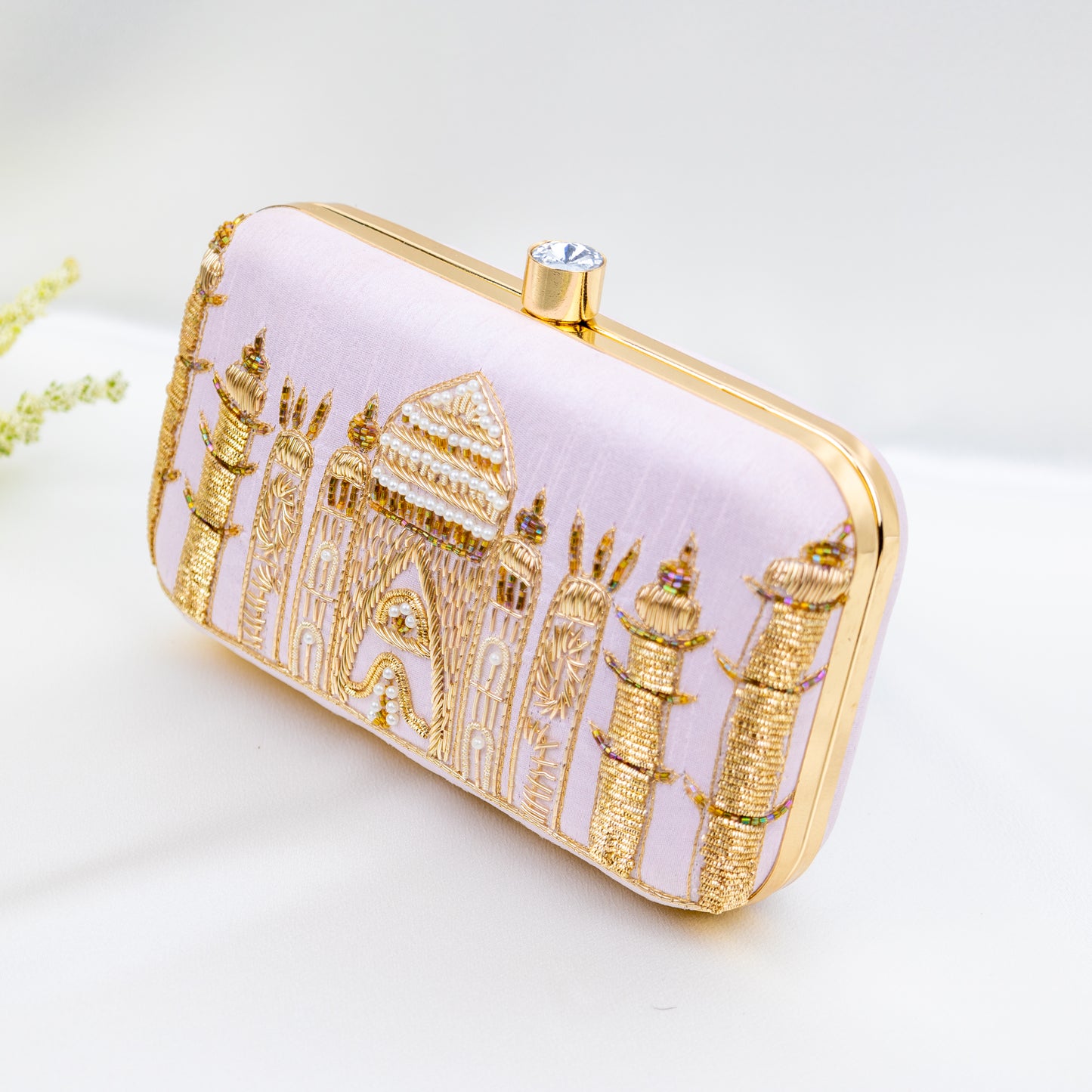 Taj Mahal Pink Clutch