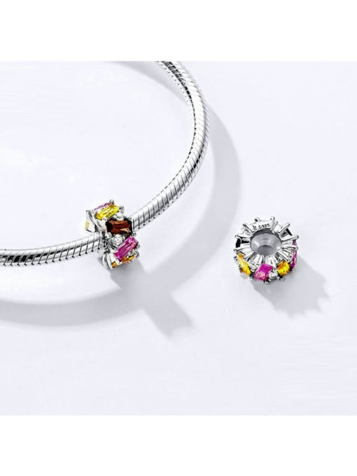 Multicolor Cubic Zirconia Charm