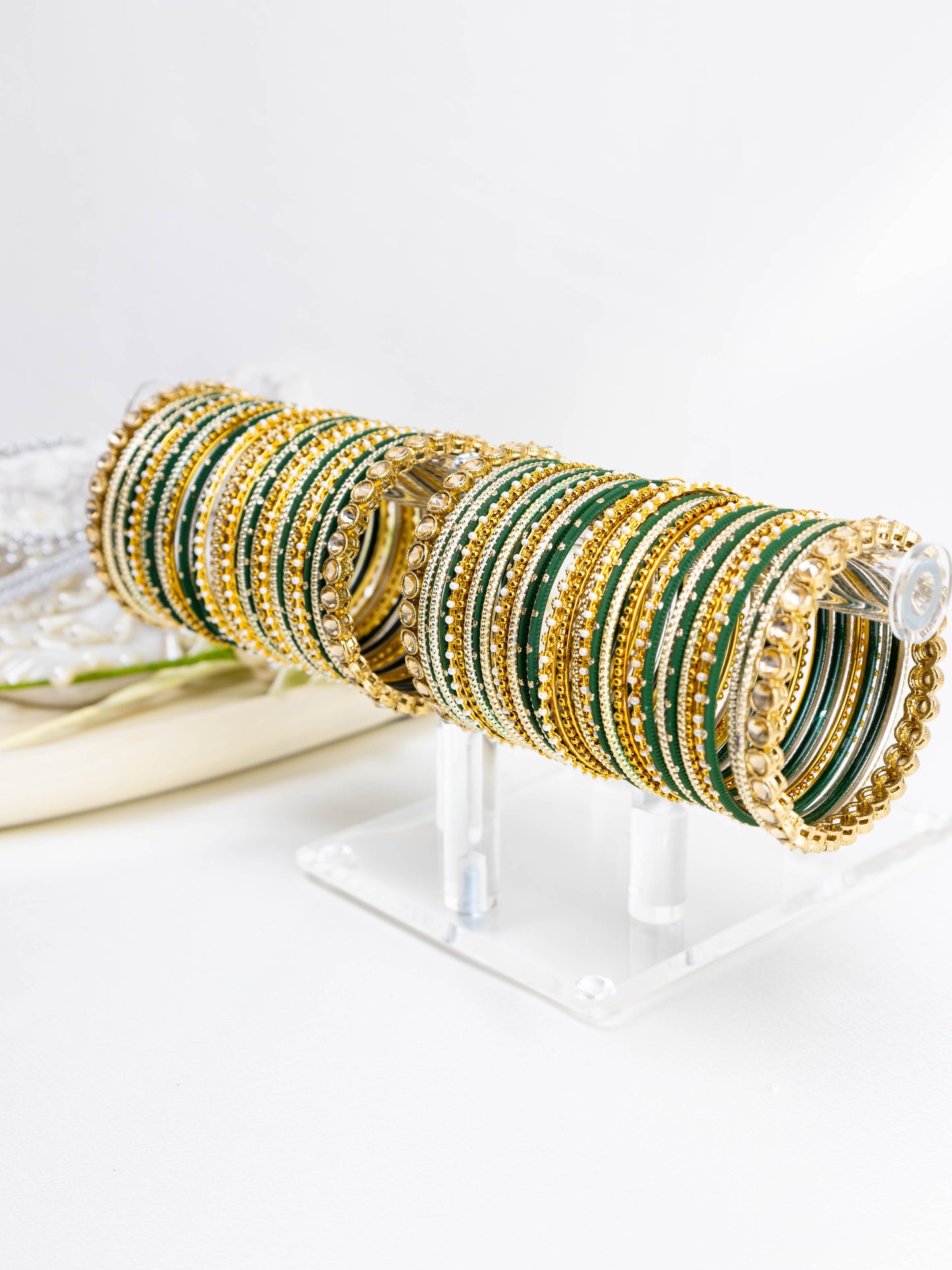 Elea Green Bangle Set