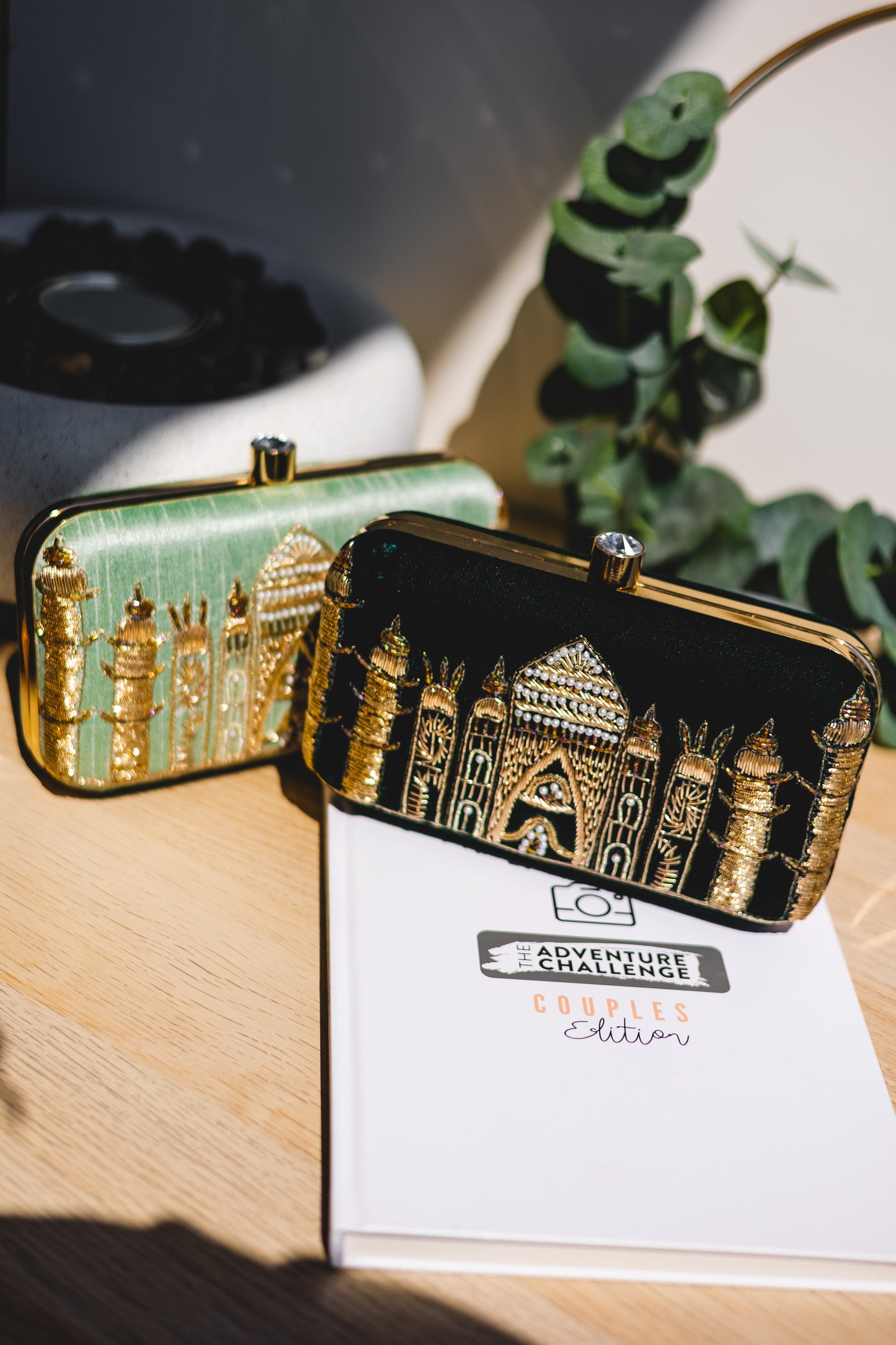 Taj Mahal Green Clutch