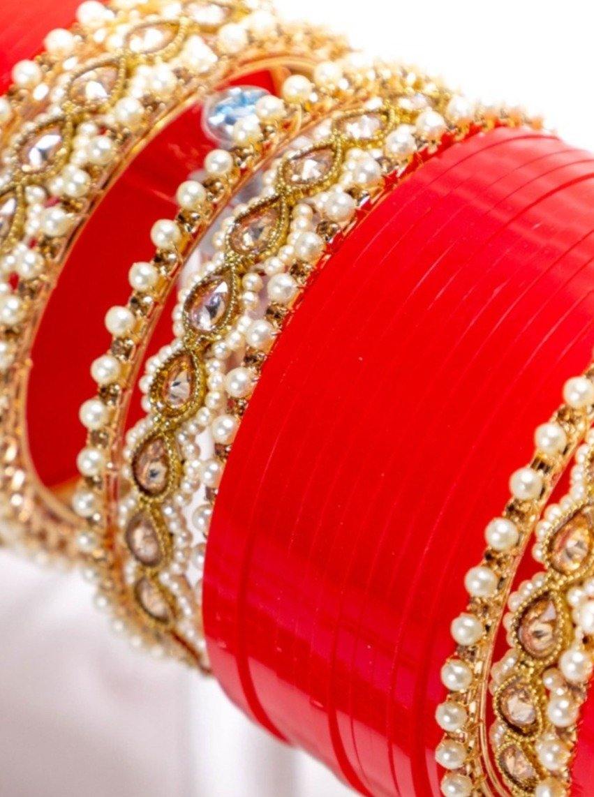 Bridal Polki Bangle Set - Noor Zaara