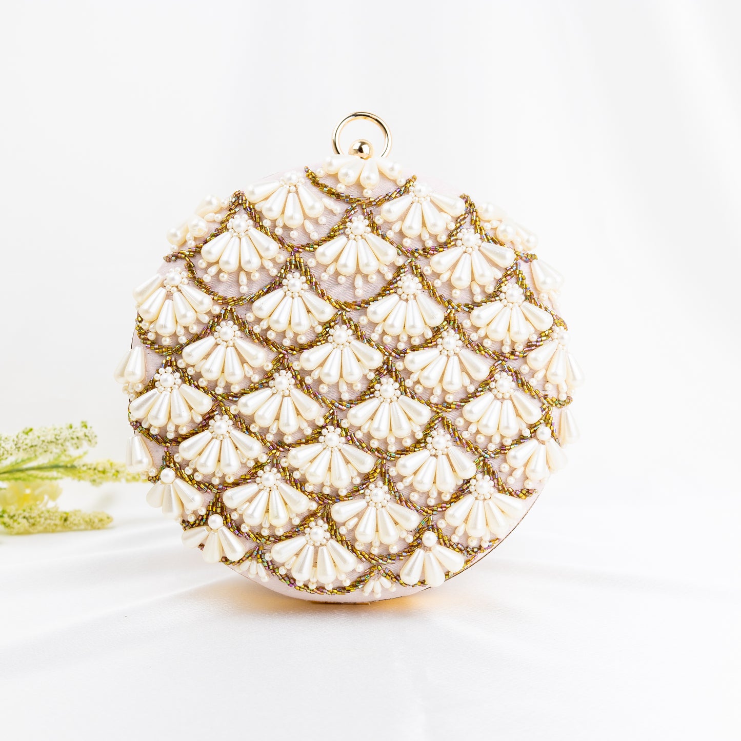 Rose Pearl Clutch