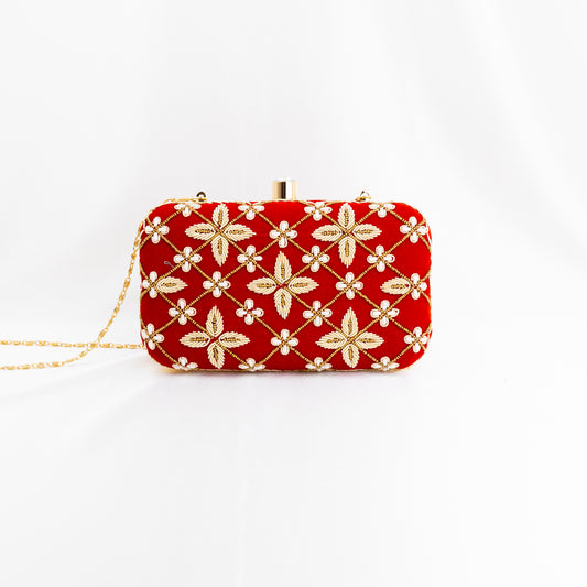 TriBeCa Clutch- Red