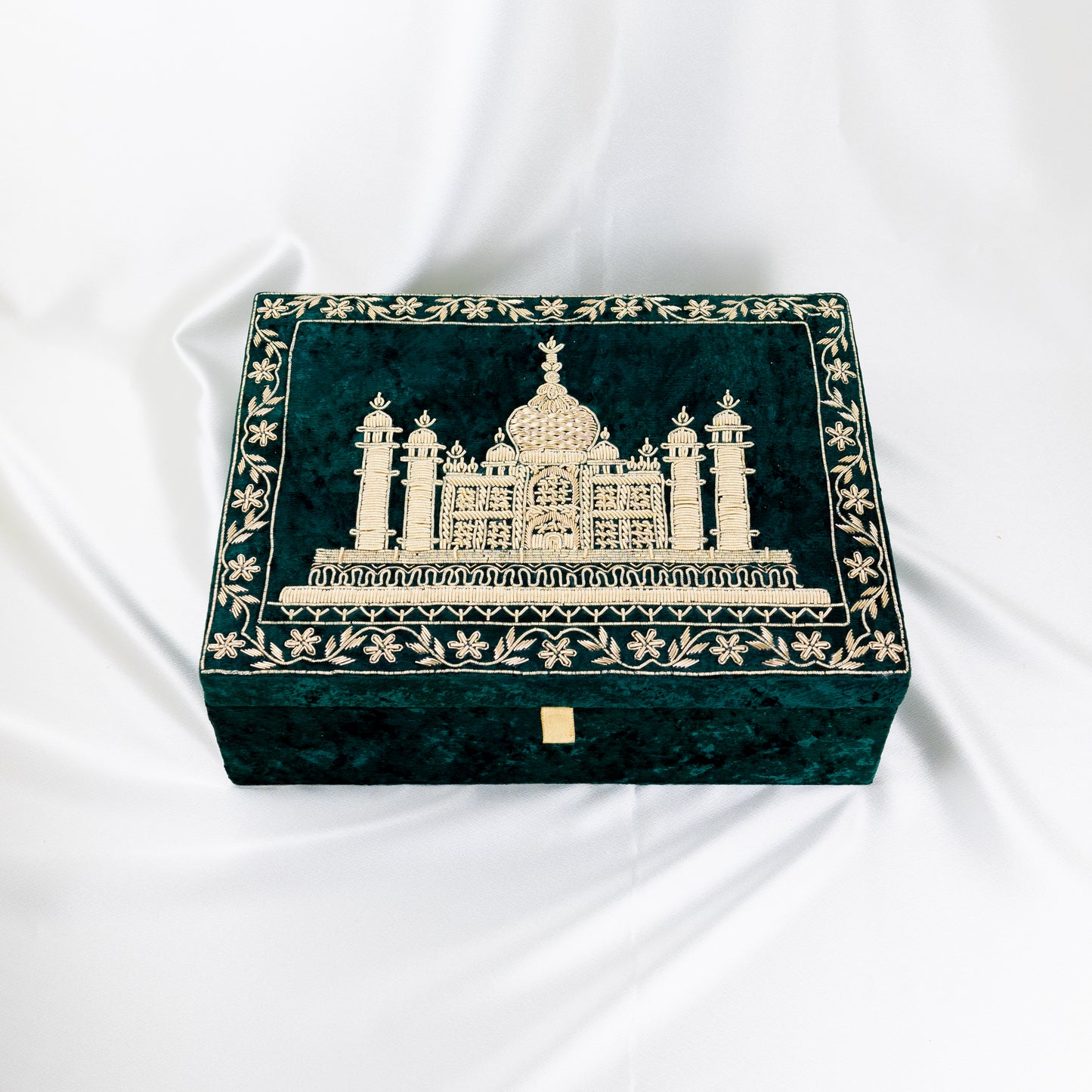 Regal Emerald Taj Mahal Jewelry Box