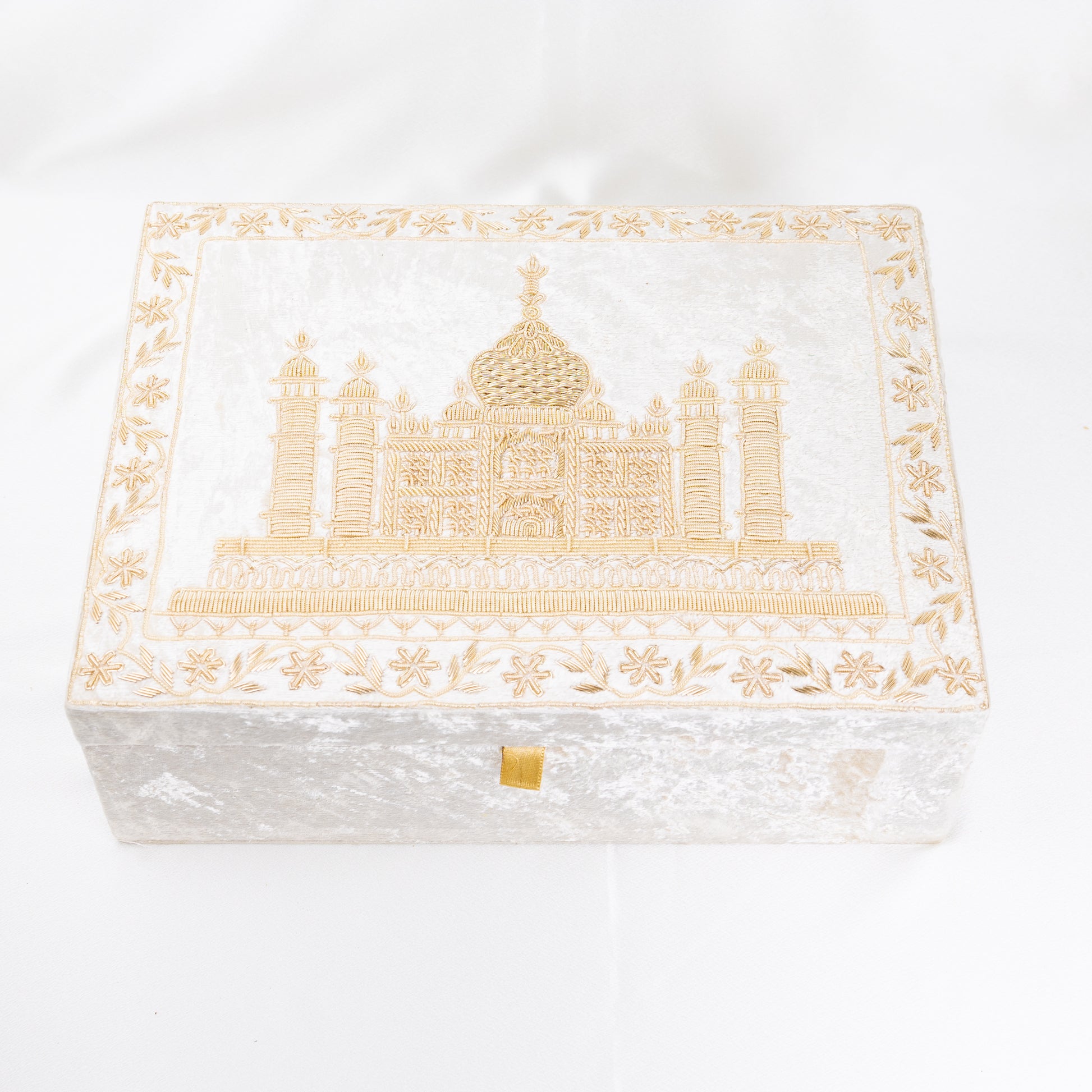 Taj Mahal Trousseau Box- White – Noor Zaara