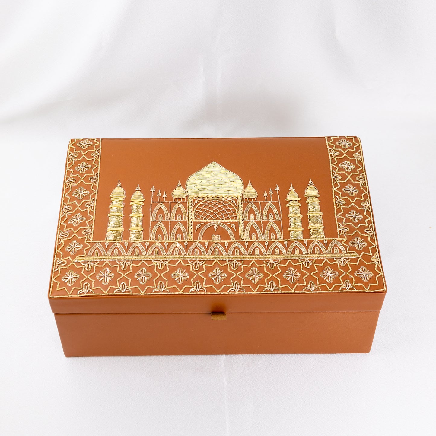 Taj Mahal Trousseau Box- Tan