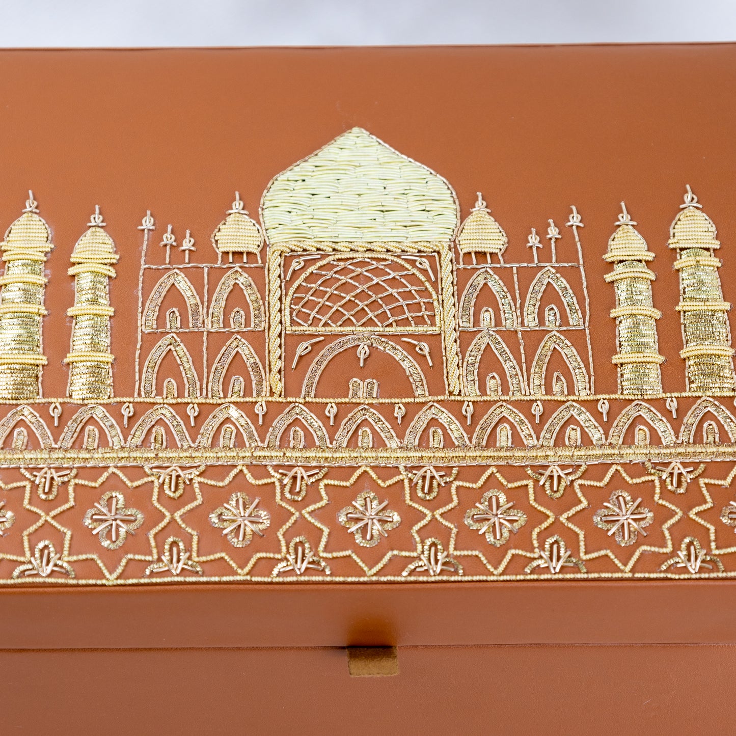 Taj Mahal Trousseau Box- Tan