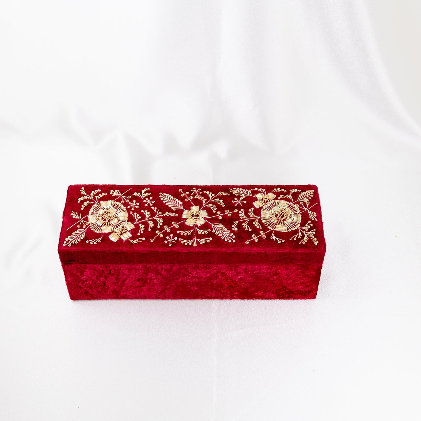 Regal Maroon Velvet Bangle Box