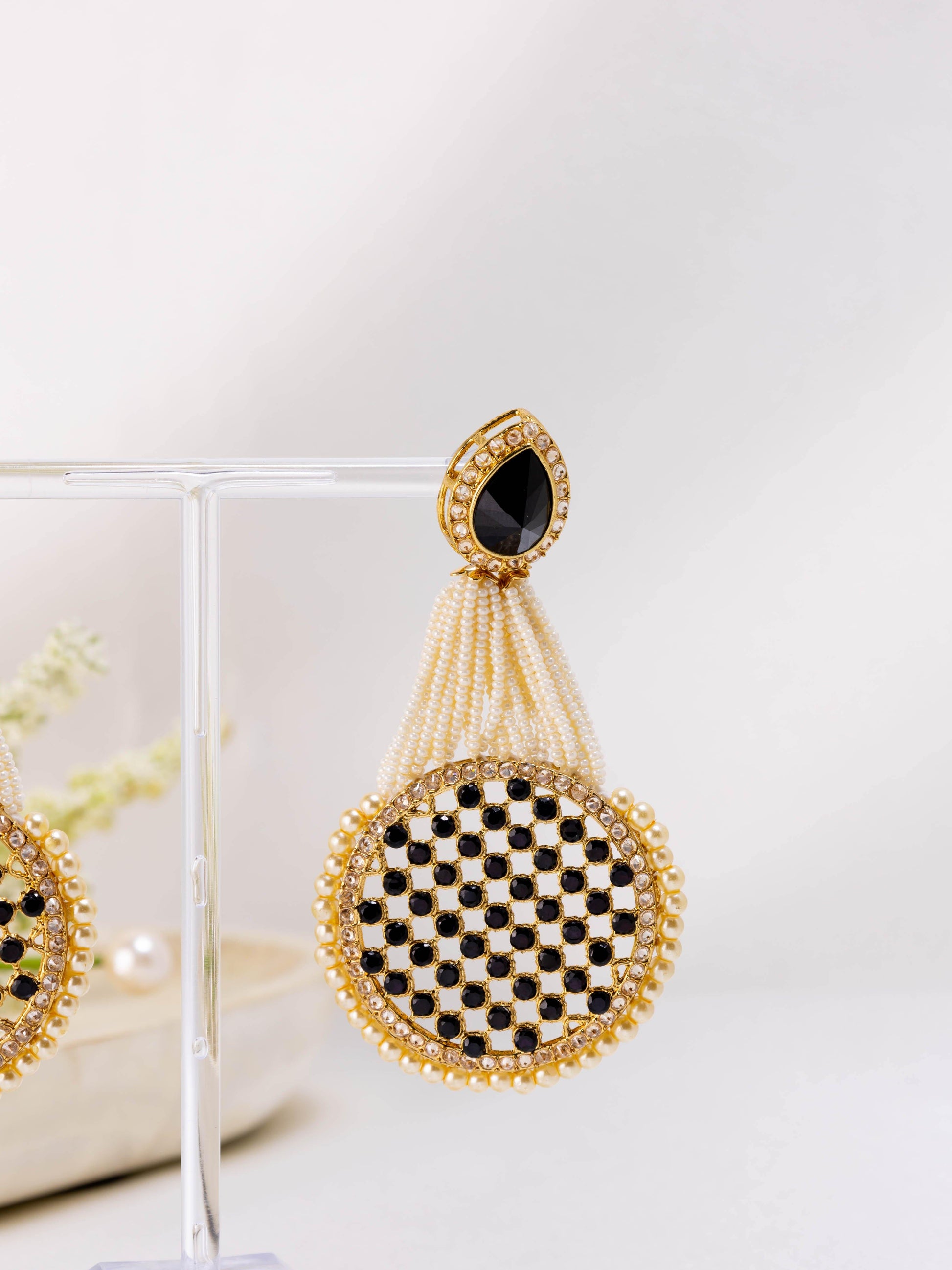 Black Gem Earrings - Noor Zaara